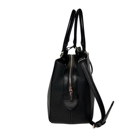 Kate Spade Leila Pebbled Leather Satchel Crossbody Handbag Black Very Nice $399 - Picture 5 of 13